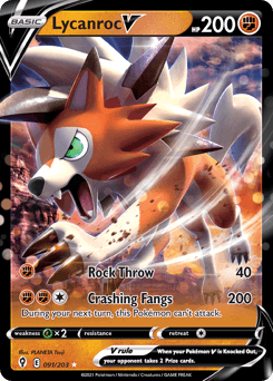 Lycanroc V Evolving Skies #91