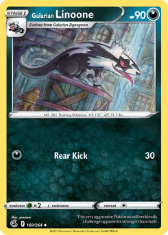 Galarian Linoone Fusion Strike #160