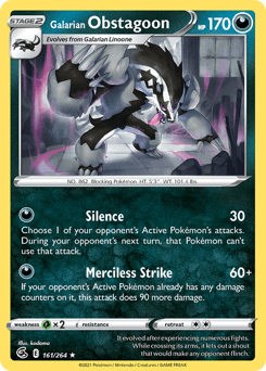Galarian Obstagoon Fusion Strike #161