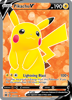Pikachu V Brilliant Stars #157