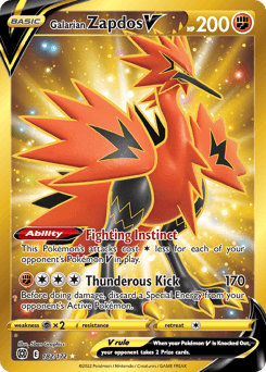 Galarian Zapdos V Brilliant Stars #182