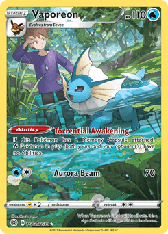 Vaporeon Brilliant Stars Trainer Gallery #TG02