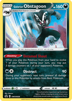 Galarian Obstagoon SWSH Black Star Promos #SWSH059