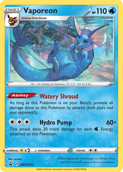 Vaporeon SWSH Black Star Promos #SWSH072
