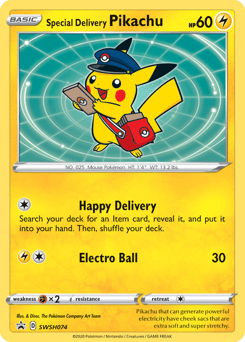 Special Delivery Pikachu SWSH Black Star Promos #SWSH074