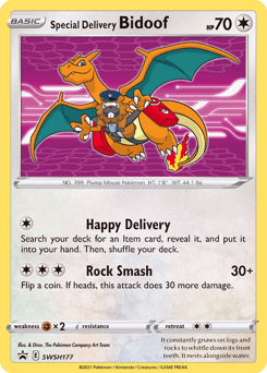 Special Delivery Bidoof SWSH Black Star Promos #SWSH177