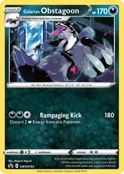 Galarian Obstagoon SWSH Black Star Promos #SWSH193