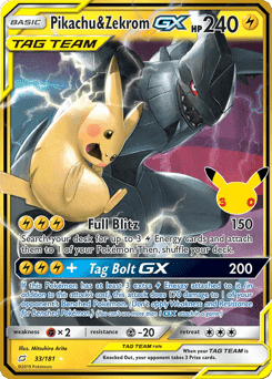 Pikachu & Zekrom-GX 30th Celebration: Classic Collection #33