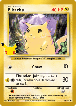 Pikachu 30th Celebration: Classic Collection #58